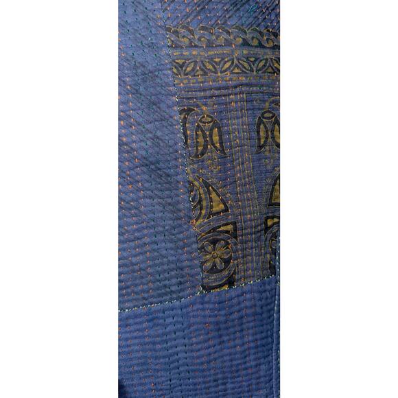 Blink Buy Women Indigo Blue Kantha Handwoven Jacket - Picture 6 of 7